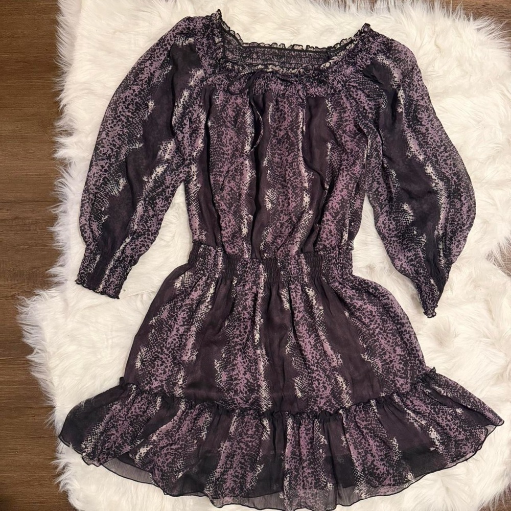 Black and Purple Textured Dress